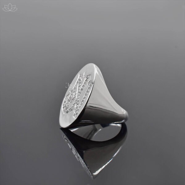 Yellow Gold Plated Diamond Custom RK-KR Letter Monogram Ring Jewelry - Image 4