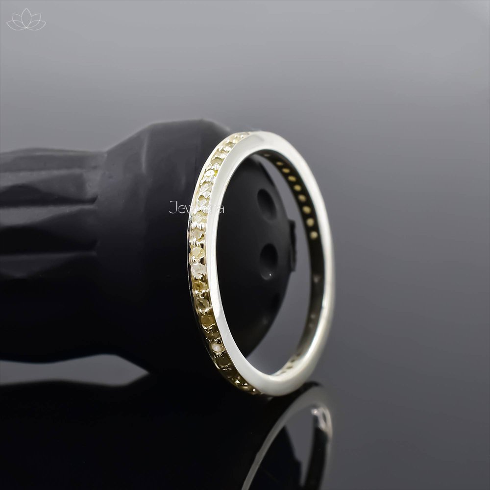 925 Silver Diamond Band Ring Jewelry