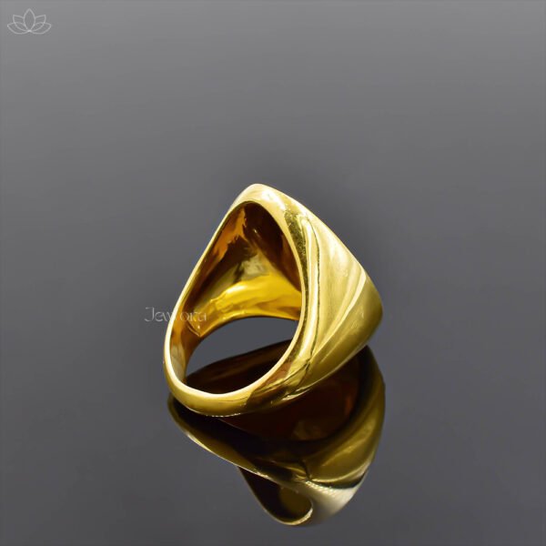 14K Yellow Gold Plated Enamel Mushroom Ring Jewelry - Image 2