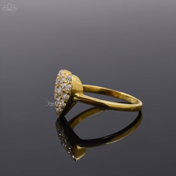 14K Yellow Gold Plated Moissanite Heart Ring Jewelry - Image 3