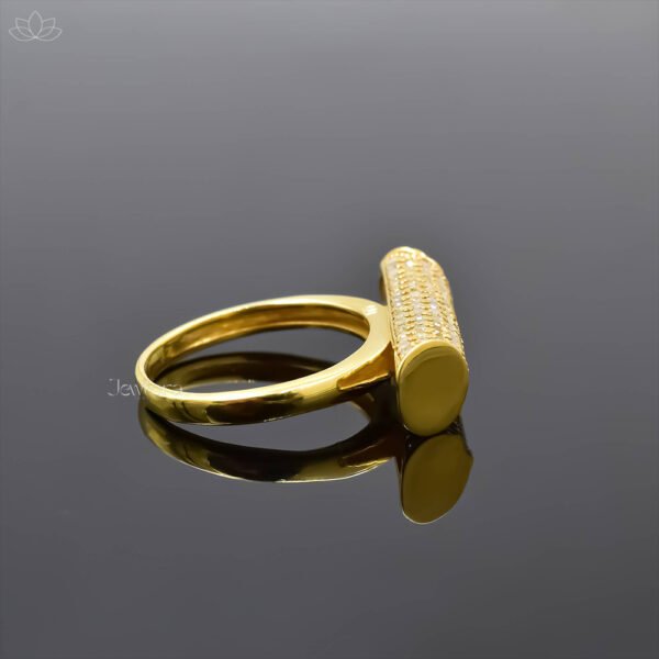14K Yellow Gold Plated Diamond Roller Ring Jewelry - Image 2