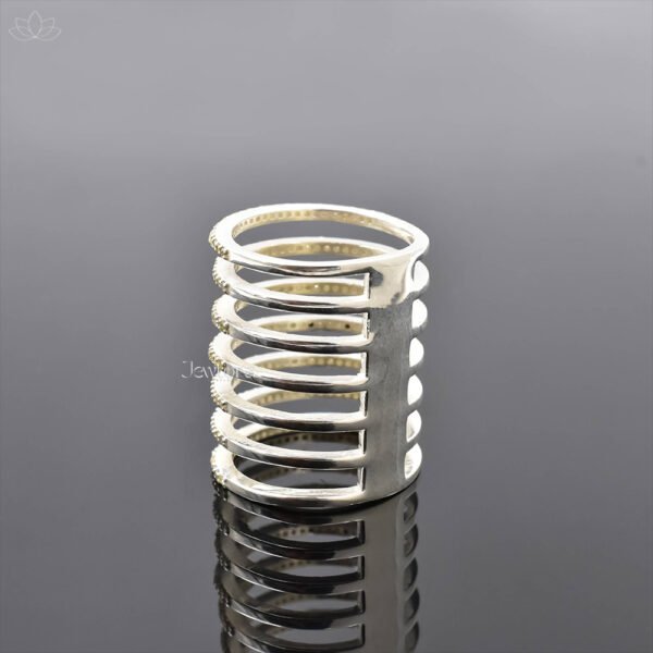 925 Silver Diamond Repossi Berbere Diamond 7-layer Band Ring Jewelry - Image 2