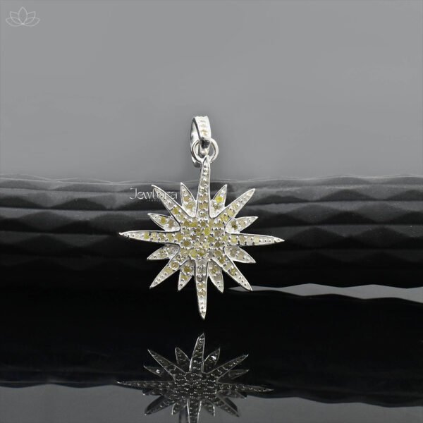 925 Silver Diamond Star Pendant Jewelry